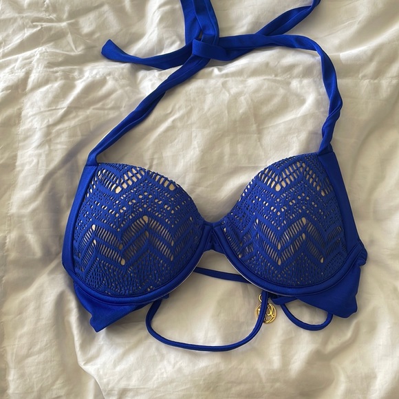 Luli Fama XS push up underwire halter bikini top - Picture 2 of 7